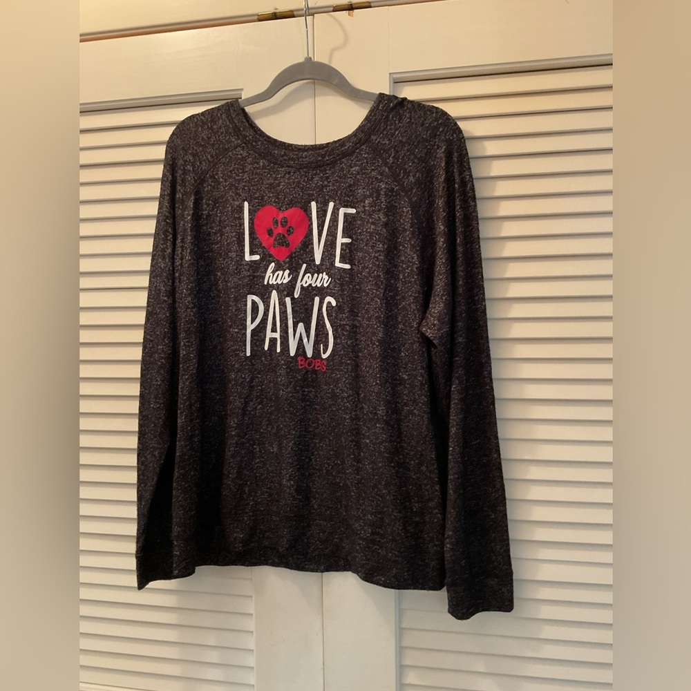 BOBS from Skechers Black 'Love Has Four Paws' Top